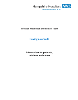 Having a cannula - Hampshire Hospitals NHS Foundation Trust