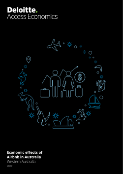 Economic effects of Airbnb in Australia Western Australia