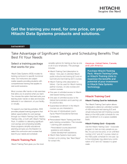 Get the training you need, for one price, on your Hitachi Data