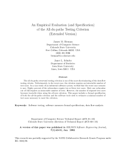 An Empirical Evaluation and Speci cation of the All-du