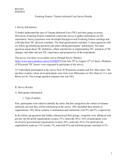 Fostering Futures: Trauma informed Care Survey Results