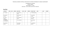 Pool Play - Ontario PWSA