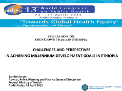 Challenges and Prespectives In Achieving MDGs