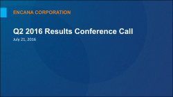 Q2 2016 Results Conference Call