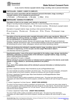 State School Consent Form