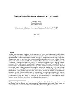 Business Model Shocks and Abnormal Accrual Models