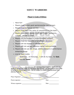 Players Code of Conduct