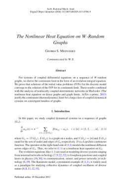 The Nonlinear Heat Equation on W