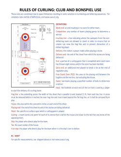 RULES OF CURLING: CLUB AND BONSPIEL USE