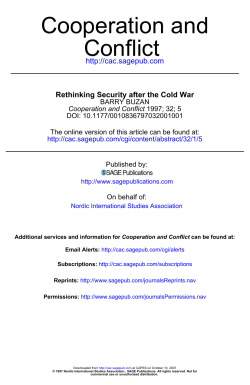 Conflict Cooperation and