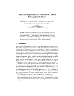 Approximating the Pareto Front of Multi-Criteria