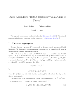 Online Appendix to - Theoretical Economics