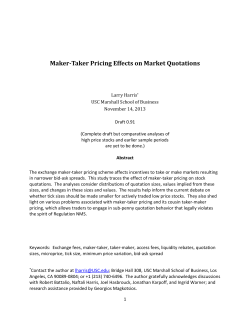 Maker-Taker Pricing Effects on Market Quotations