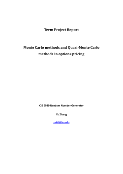 Monte Carlo methods and Quasi-Monte Carlo methods in options