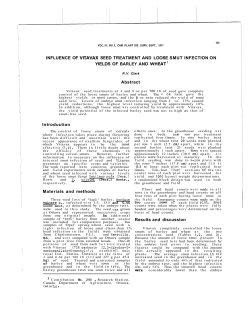 R.V. CLARK Influence of Vitavax seed treatment and loose smut