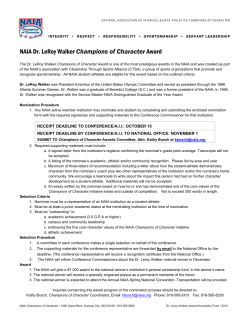 NATIONAL ASSOCIATION OF INTERCOLLEGIATE ATHLETICS
