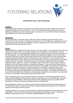 Disruption Policy and Procedure