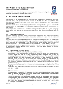 IIHF Video Goal Judge System