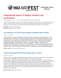 Computational Aspects of Algebra, Geometry and Combinatorics