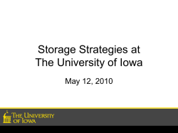 Storage Strategies at The University of Iowa