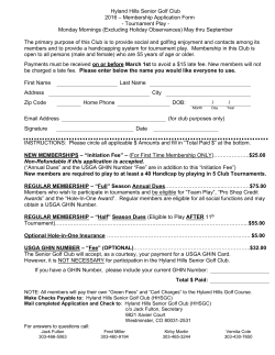 Hyland Hills Senior Golf Club 2016 &ndash; Membership Application Form