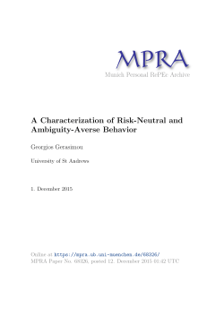 A Characterization of Risk-Neutral and Ambiguity