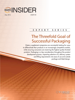 The Threefold Goal of Successful Packaging