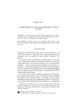 A Comparison of Non-Transferable Utility Values
