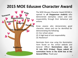 civic responsibility - Yio Chu Kang Secondary School