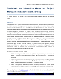 StrateJect: An Interactive Game for Project Management