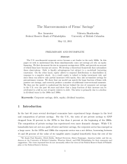 The Macroeconomics of Firms` Savings