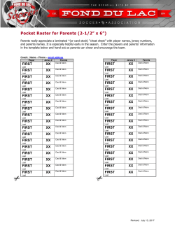 Pocket Roster for Parents Template