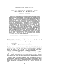 Long term debt and optimal policy in the fiscal theory of the price level