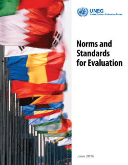 Norms and Standards for Evaluation