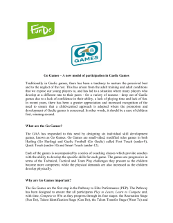 Go Games - Dublin GAA Games development