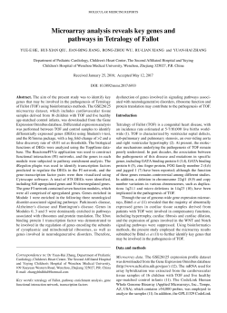 Microarray analysis reveals key genes and pathways in Tetralogy of