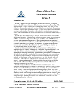 2016-17 DBR Grade 5 Math Standards