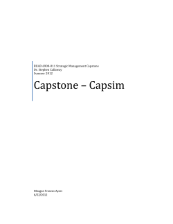 Capstone &ndash; Capsim - meaganfrancesmba