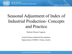 Seasonal Adjustment, Index of Industrial Production