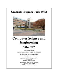 Graduate Program Guide (MS) - Computer Science and Engineering