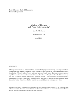 Models of Firm Heterogeneity and Growth
