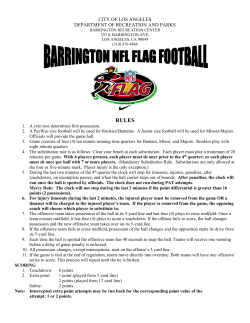 Football Rules - City of Los Angeles Department of Recreation and