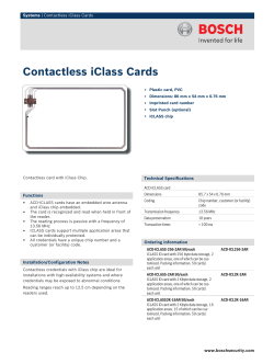 Contactless iClass Cards
