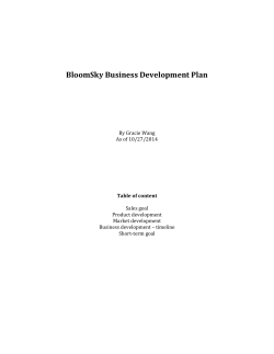 BloomSky Business Development Plan