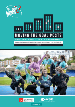 Moving the Goal Posts: Poverty And Access To Sport For Young