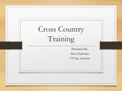 Cross Country Training