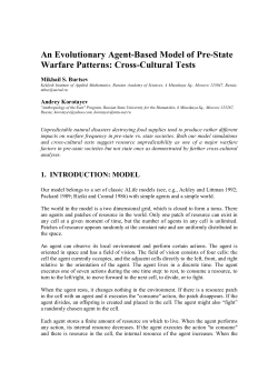 An Evolutionary Agent-Based Model of Pre