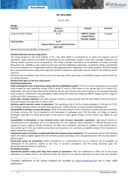 Press Release ML Rice Mills