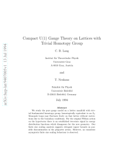 Compact U (1) Gauge Theory on Lattices with Trivial Homotopy Group