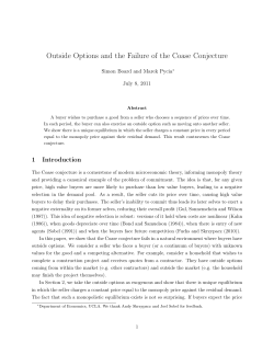 Outside Options and the Failure of the Coase